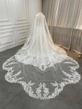 Starr Bridal -  Double Scroll Scalloped  Royal Veil